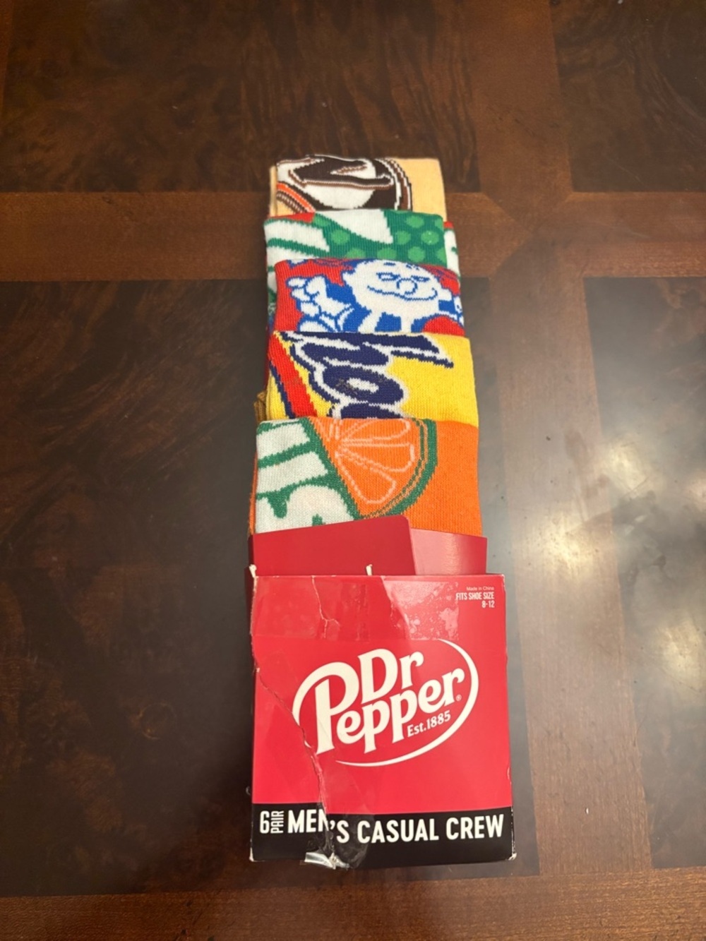 Dr Pepper Men’s Casual Crew Socks - Multi-Color Pack